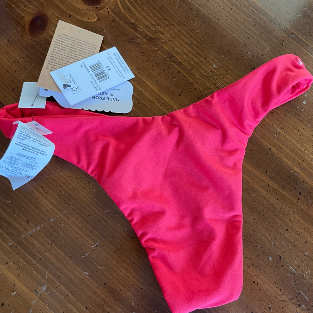 Volcom Red Seamless Cheeky Swim Bottoms - Picture 4 of 9